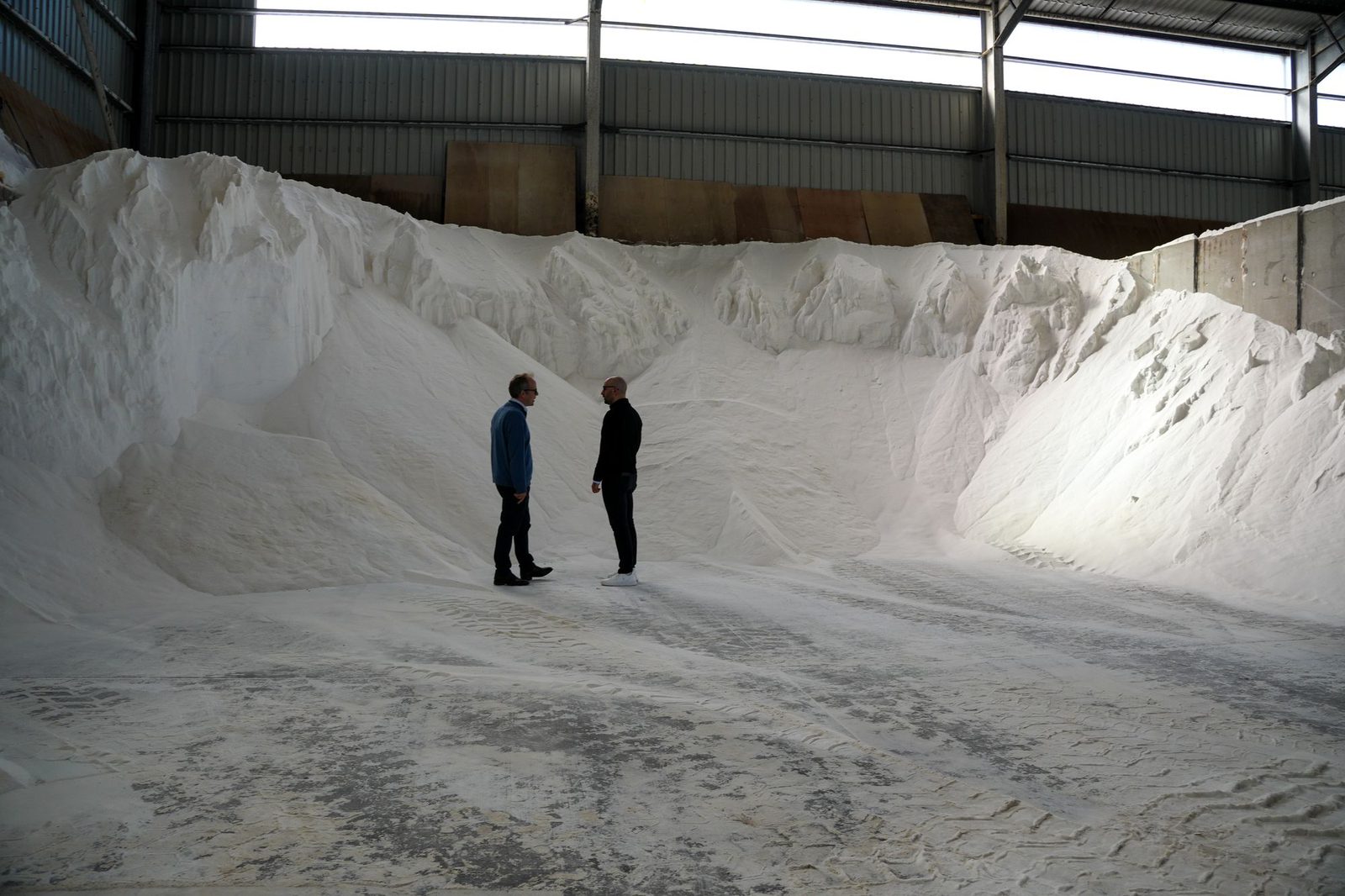 Gregorie Marshall, managing director of Peacock Salt, and Max Modlin, founder of Agency AI, in one of Peacock Salt's salt stores